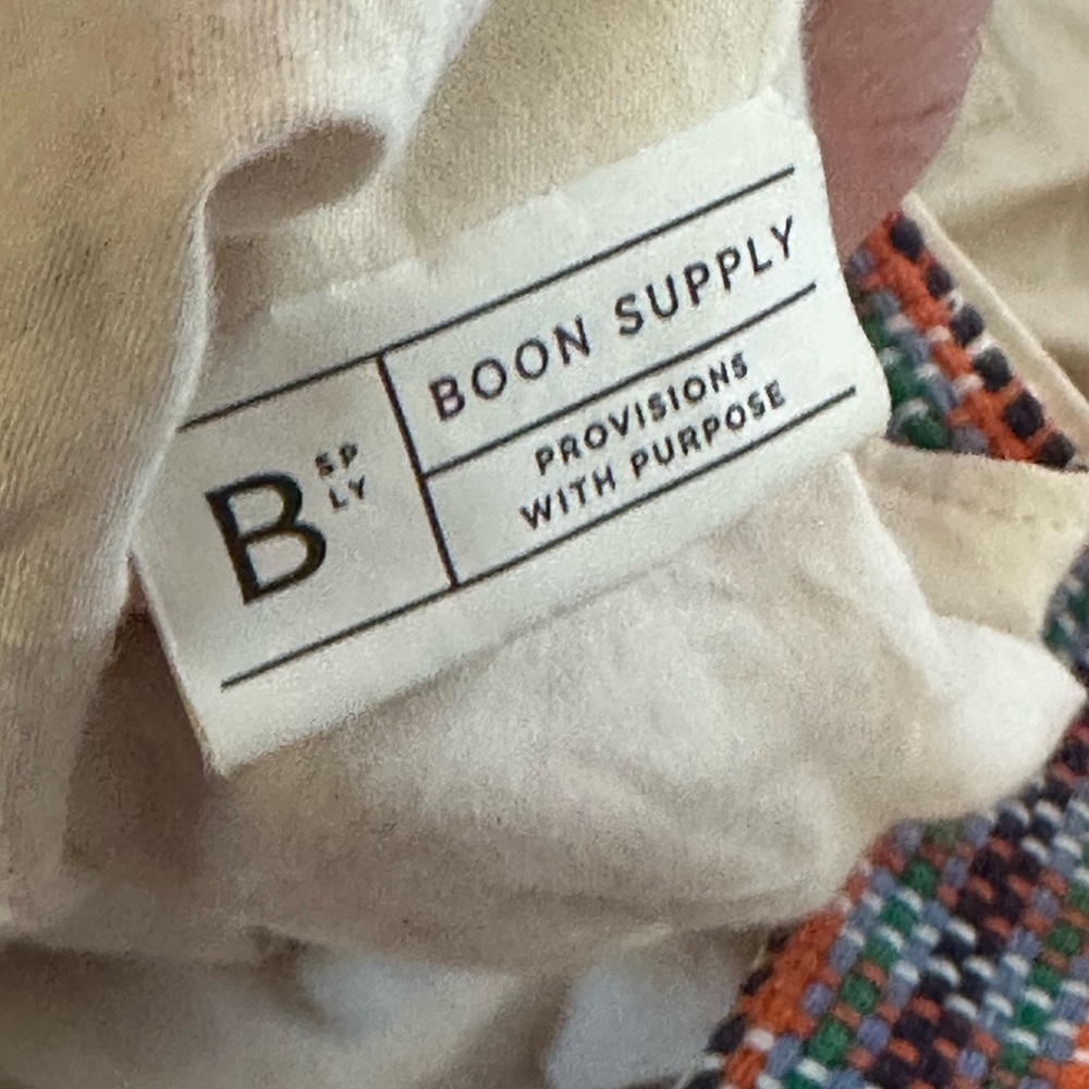 The Boon Supply Woven Fabric Tote with Leather Straps - Picture 6 of 7